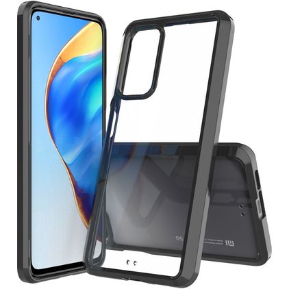 Mobigear Crystal Coque Xiaomi Mi 10T Coque arrière Rigide - Transparent / Noir