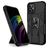 Mobigear Armor Stand Coque iPhone 12 Pro Max Coque arrière Rigide Anti-Chocs avec Support Amovible - Noir
