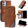 Mobigear Rhombus Housse iPhone 12 Mini Etui Porte-Monnaie - Marron