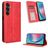 Mobigear Sensation Housse Samsung Galaxy M55 Etui Porte-Monnaie - Rouge