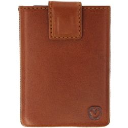 Valenta Card Case Pocket - Porte Cartes en en Cuir véritable - 8 Cartes - Cognac