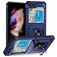 Mobigear Armor Ring Samsung Galaxy Z Flip 5 Plastique rigide Coque arrière Antichoc avec bague de maintien - Bleu