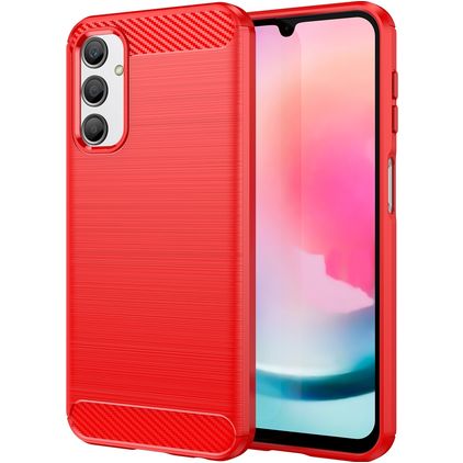 Mobigear Brushed Slim Coque Samsung Galaxy A24 Coque arrière en TPU Souple - Rouge