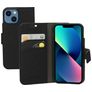 Mobiparts Saffiano Wallet Housse iPhone 13 Mini Etui Porte-Monnaie - Noir