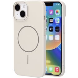 Mobiparts Slim Line Coque iPhone 15 MagSafe Coque arrière Rigide - Off White