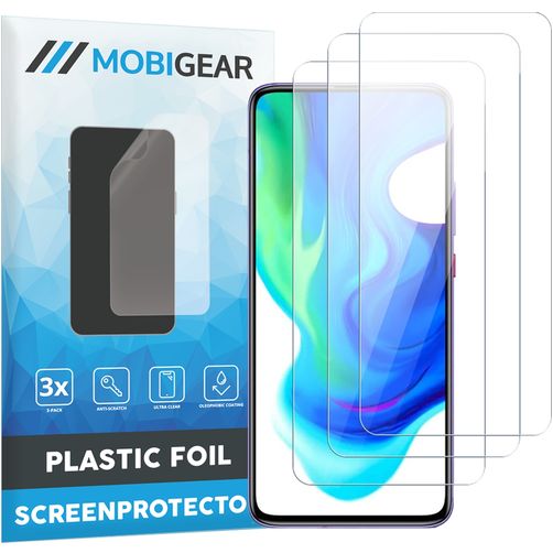 Mobigear POCO F2 Pro Protection d'écran Film - Compatible coque (Lot de 3)
