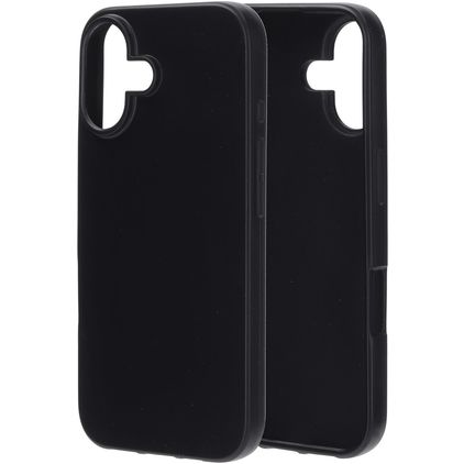 Mobiparts Classic Coque iPhone 16 Coque arrière en TPU Souple - Noir
