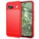 Mobigear Brushed Slim Coque Google Pixel 8a Coque arrière en TPU Souple - Rouge