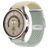 Mobigear Braided Dual Bracelet Nylon pour Smartwatch Fermeture à pince - 20 mm - Gris / Lumière stellaire