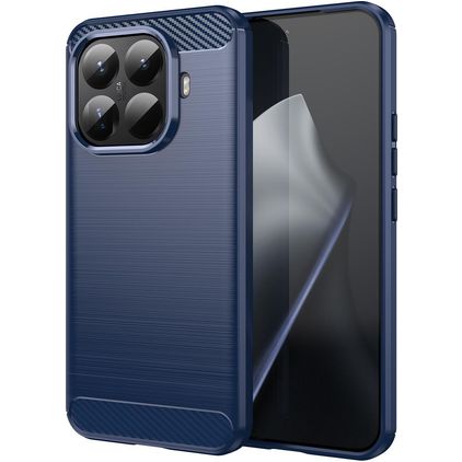 Mobigear Brushed Slim Coque Xiaomi 15T Pro Coque arrière en TPU Souple - Bleu