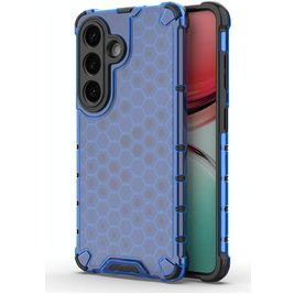 Mobigear Honeycomb Coque Samsung Galaxy S26 Coque arrière Rigide Anti-Chocs - Bleu