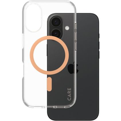 CARE by PanzerGlass Urban Combat iPhone 16 MagSafe Plastique rigide Coque arrière - Peachy