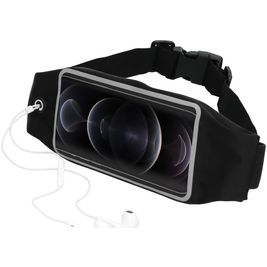 Mobiparts Comfort Fit Belt Brassard Téléphone iPhone 12 Pro Max Ceinture Coque de Sport en Neoprène - Noir