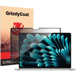 GrizzlyCoat MacBook Air 13 Pouces (2022-2026) Protection d'écran Confidentialité Film - Compatible Coque - Noir
