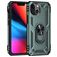 Mobigear Armor Ring Coque iPhone 13 Coque arrière Rigide Anti-Chocs avec Anneau-Support - Vert