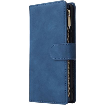 Mobigear Zipper Housse Samsung Galaxy S10 Lite Etui Porte-Monnaie - Bleu