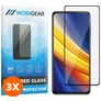 Mobigear Premium POCO X3 Pro Verre trempé Protection d'écran - Compatible Coque - Noir (Lot de 3)