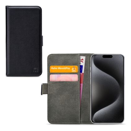 Mobilize Classic Gelly Wallet Housse iPhone 15 Pro Etui Porte-Monnaie - Noir