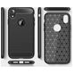 Mobigear Brushed Slim Coque iPhone XR Coque arrière en TPU Souple - Noir