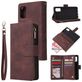 Mobigear Zipper Housse Samsung Galaxy A41 Etui Porte-Monnaie - Marron