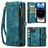 Caseme 008 Housse iPhone 15 Pro Etui avec Coque Détachable Porte-Monnaie - Bleu