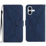 Mobigear Stitch Housse iPhone 17 Etui Porte-Monnaie - Bleu