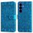 Mobigear Sunflower Housse Samsung Galaxy S26 Plus Etui Porte-Monnaie - Bleu