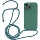 Mobigear Lanyard iPhone 14 Pro Coque avec cordon en Silicone - Vert