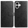 Mobigear Flowers Housse iPhone 17 Etui Porte-Monnaie - Noir