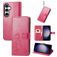Mobigear Clover Samsung Galaxy S23 FE Étui Portefeuille - Magenta