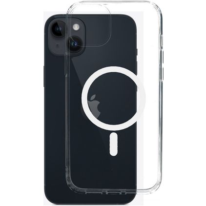 Mobiparts Hardcover Transparent iPhone 14 Plus MagSafe Plastique rigide Coque arrière - Transparent