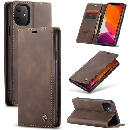 Caseme 013 Housse iPhone 11 Etui Porte-Monnaie - Marron