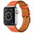 Mobigear Torino Bracelet Cuir Apple Watch Fermeture boucle ardillon - 42/41/40/38 mm - Orange