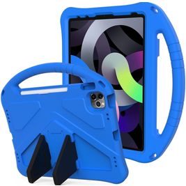 Mobigear AeroArmor Coque iPad 11 (2025) Coque de tablette pour enfants avec Poignée Enfants en EVA + Porte-crayon - Bleu