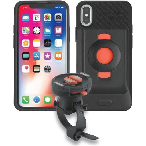 Tigra FitClic Neo Bike Kit Support Vélo Guidon Coque iPhone XS - Noir