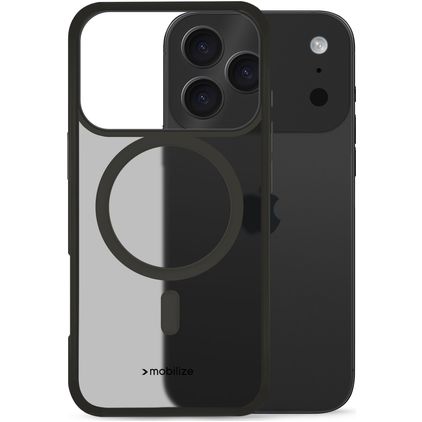 Mobilize Hybrid Pro Coque iPhone 17 Pro Max MagSafe Coque arrière Rigide Anti-Chocs - Noir