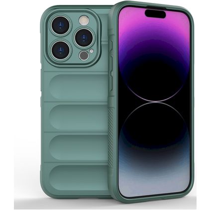 Mobigear Bumpy iPhone 15 Pro TPU souple Coque arrière - Vert