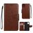 Mobigear Flowers Housse iPhone 11 Etui Porte-Monnaie - Marron