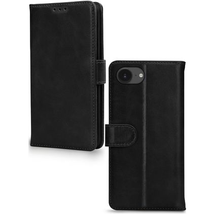 Mobilize Wallet Housse iPhone 17e Etui en Cuir Véritable Porte-Monnaie - Noir