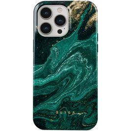 Burga Tough Coque iPhone 15 Pro Coque arrière Rigide Anti-Chocs - Emerald Pool