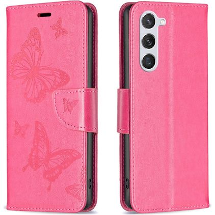 Mobigear Butterfly Housse Samsung Galaxy S24 Etui Porte-Monnaie - Rouge