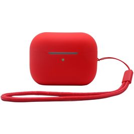 Mobigear Lanyard Coque Apple AirPods Pro 2 Coque en Silicone Souple - Rouge