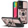 Mobigear Armor Ring Cam Slide Samsung Galaxy M53 Plastique rigide Coque arrière Antichoc avec bague de maintien - Rose doré