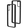 Mobiparts Rugged Clear Coque Samsung Galaxy A41 Coque arrière Rigide Anti-Chocs - Transparent / Noir