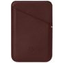 Decoded Card Sleeve - Porte Cartes en en Cuir véritable - 2 Cartes - Compatible MagSafe - Cinnamon Brown