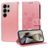 Mobigear Flowers Housse Samsung Galaxy S25 Ultra Etui Porte-Monnaie - Rose doré