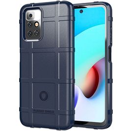 Mobigear Rugged Shield Coque Xiaomi Redmi 10 4G Coque arrière en TPU Souple Anti-Chocs - Bleu