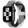 Mobigear Braided Bracelet Nylon Apple Watch Fermeture à pince - 49/46/45/44 mm - Noir / Blanc