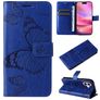 Mobigear Butterfly Housse iPhone 16 Etui Porte-Monnaie - Bleu