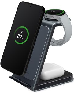 Mobilize 3in1 - Station de recharge Qi Wireless 15W - Noir